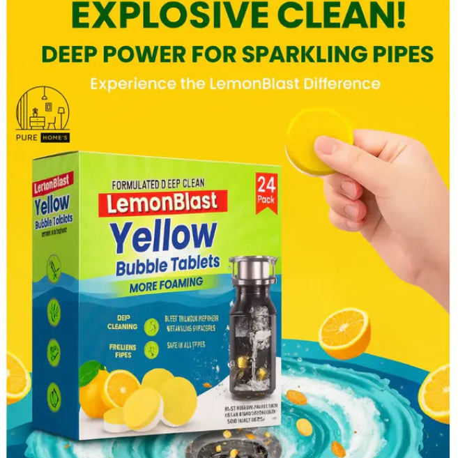 LemonBlast Foaming Drain Cleaning Tablets